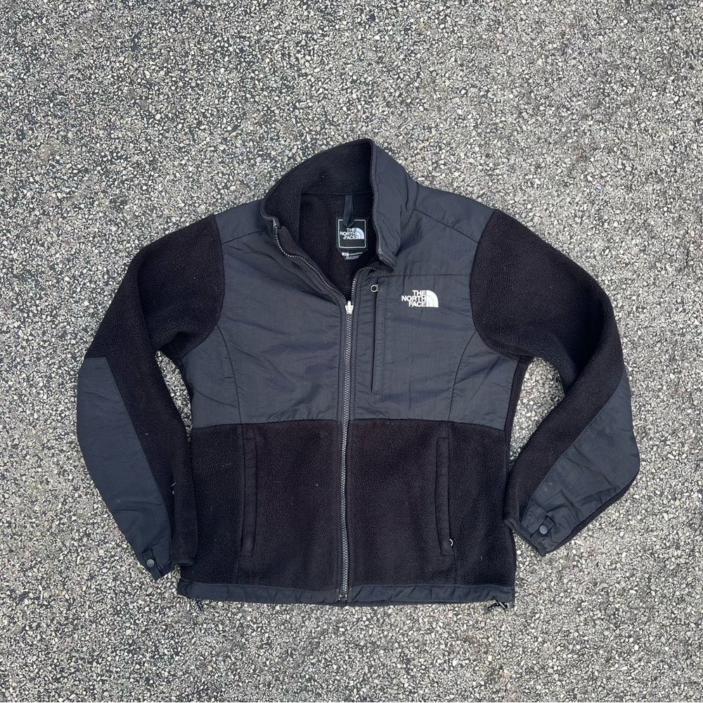 Vintage North Face Womans Fleece Jacket Small 90s Denali Polartec Full Zip Black